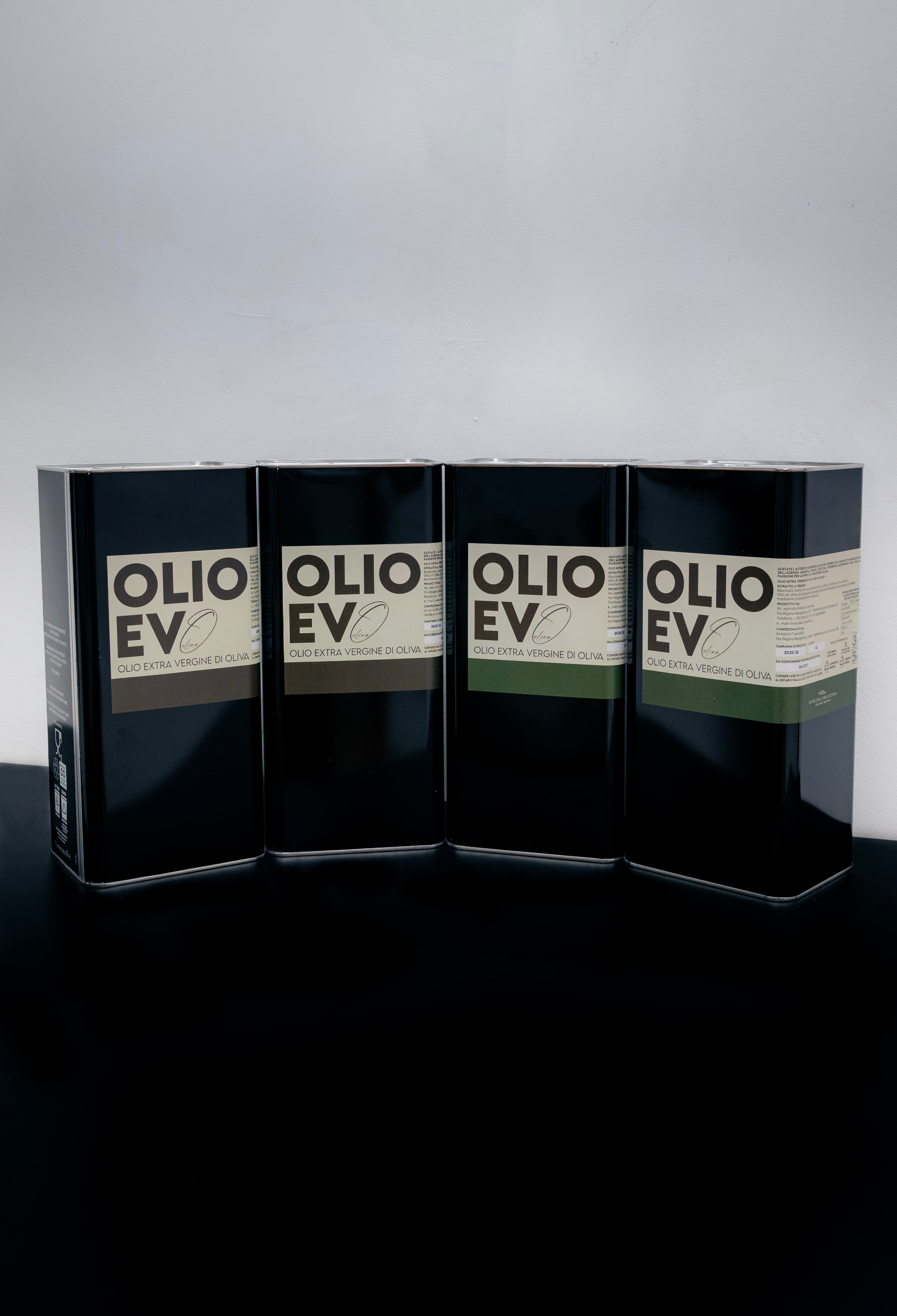 Olio extravergine di oliva Evelina 100% italiano Molise, lattine 5 litri economiche